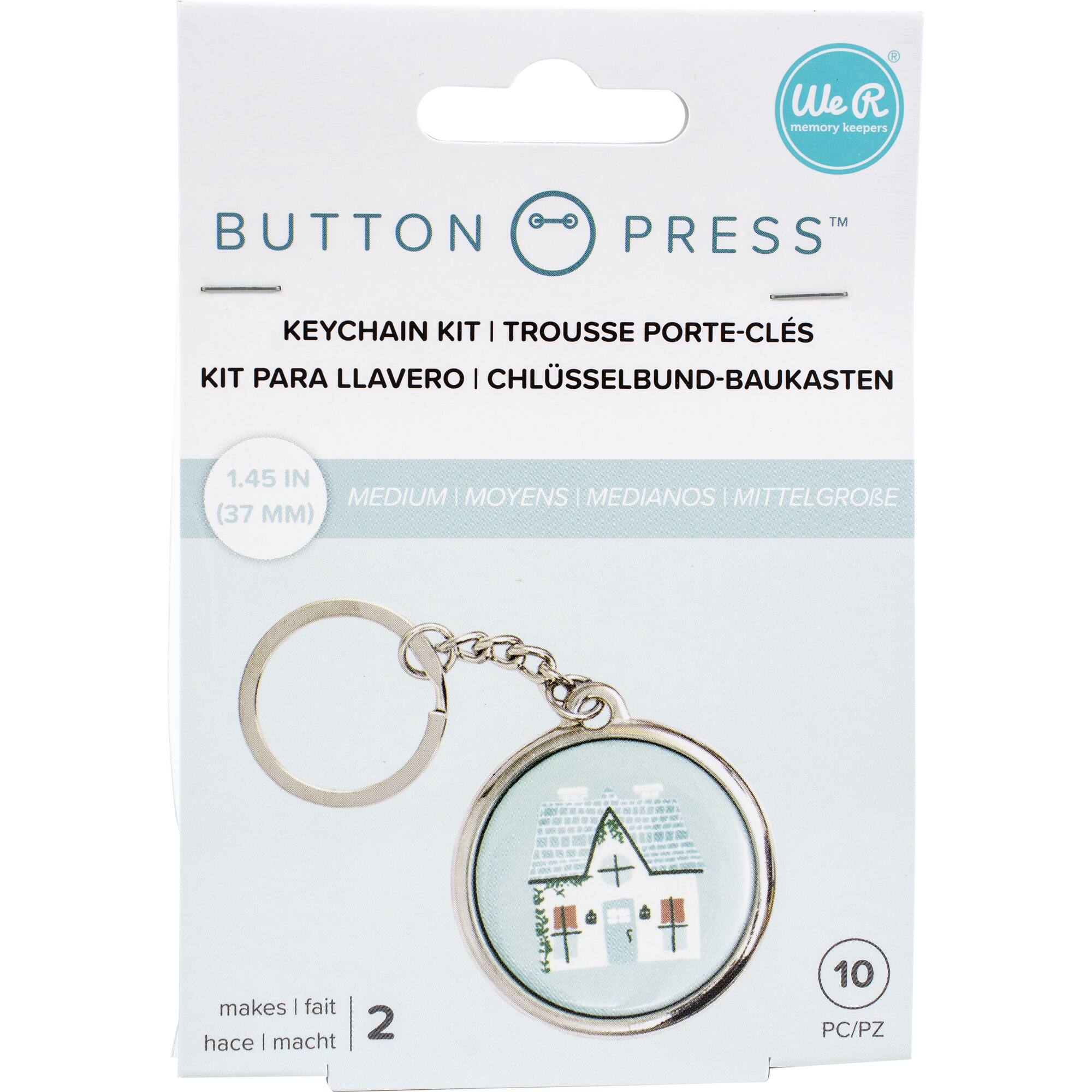 We R Memory Keepers® Button Press™ Keychain Kit, 10ct.